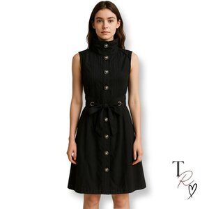 Picky Girl Sleeveless High Collar Gothcore Corset Dress in Black Size Medium